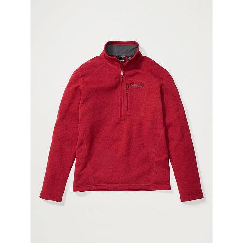 Marmot Drop Line Jackets - Mens Fleece Dark Red CA158694 Canada